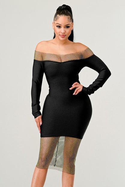 ATHINA Classic Black Bandage Dress