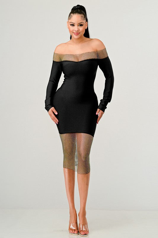 ATHINA Classic Black Bandage Dress