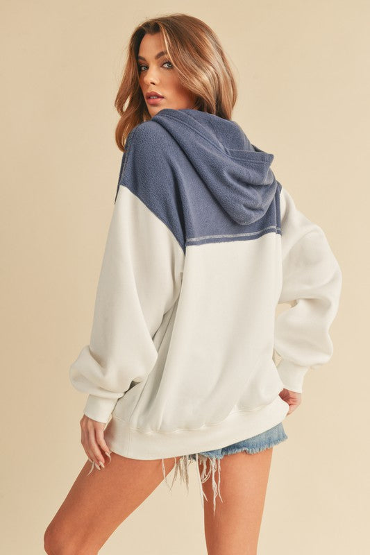 AEMI & Co. Contemporary Drop Shoulder Hooded Sweatshirt- Lari Sweatshirt