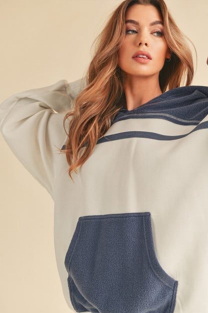 AEMI & Co. Contemporary Drop Shoulder Hooded Sweatshirt- Lari Sweatshirt