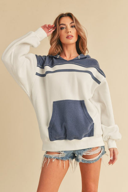 AEMI & Co. Contemporary Drop Shoulder Hooded Sweatshirt- Lari Sweatshirt