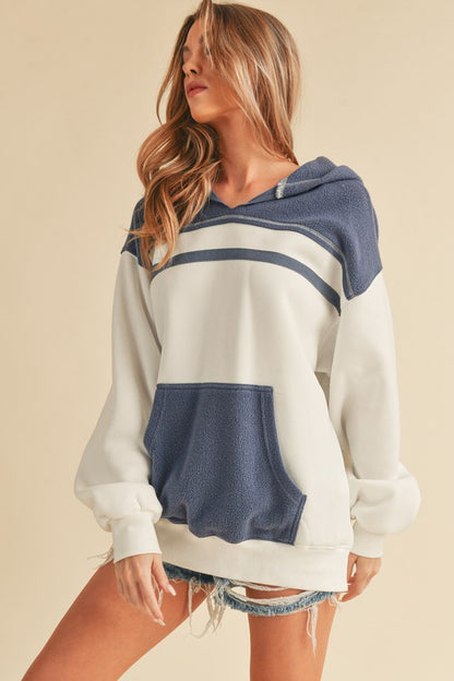 AEMI & Co. Contemporary Drop Shoulder Hooded Sweatshirt- Lari Sweatshirt