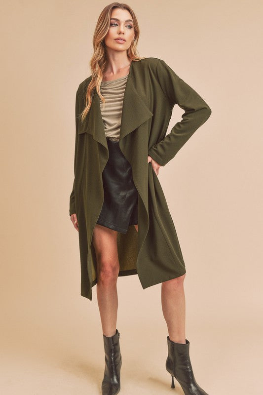 AEMI & Co. Relaxed Open-front Cardigan-Rosalie Coat