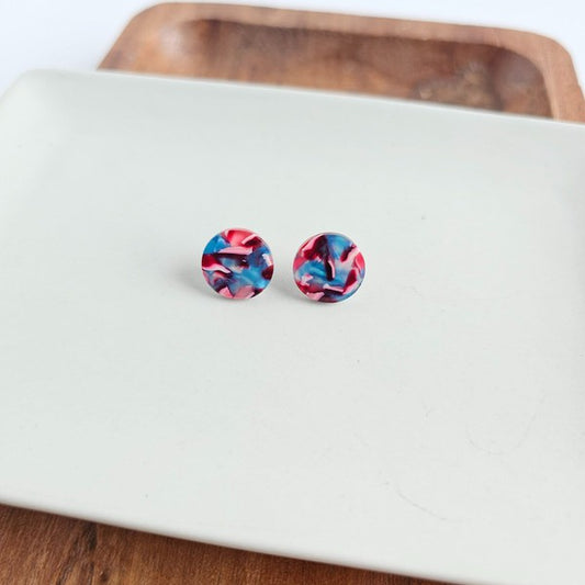 PIFFY & SPLENDID Sophie Studs - Magenta Teal