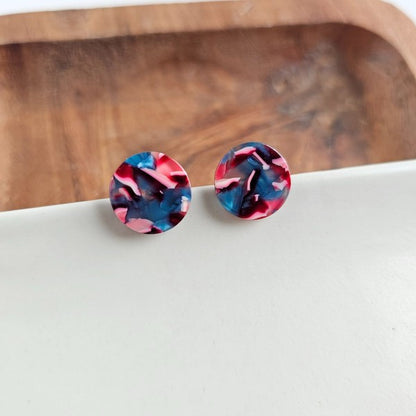 PIFFY & SPLENDID Sophie Studs - Magenta Teal