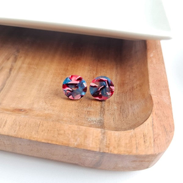 PIFFY & SPLENDID Sophie Studs - Magenta Teal