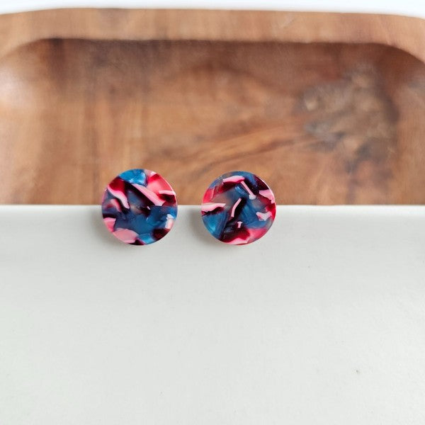 PIFFY & SPLENDID Sophie Studs - Magenta Teal