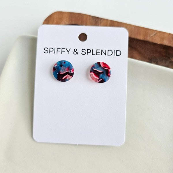 PIFFY & SPLENDID Sophie Studs - Magenta Teal