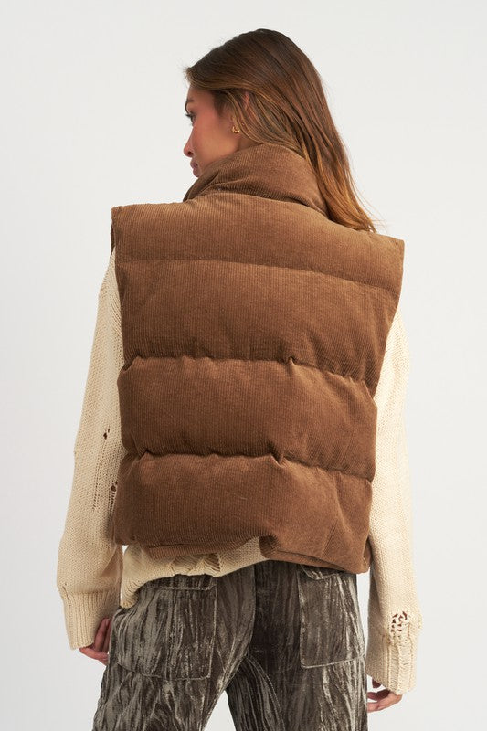 EMORY PARK Corduroy Puffer Vest