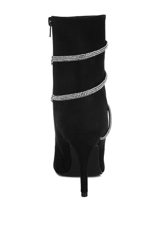 RAG & Co. Roda Rhinestone Wrap-Around Stiletto Boots