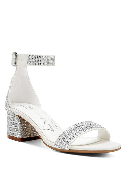 RAG & Co. Twerky Rhinestones Embellished Block Sandals