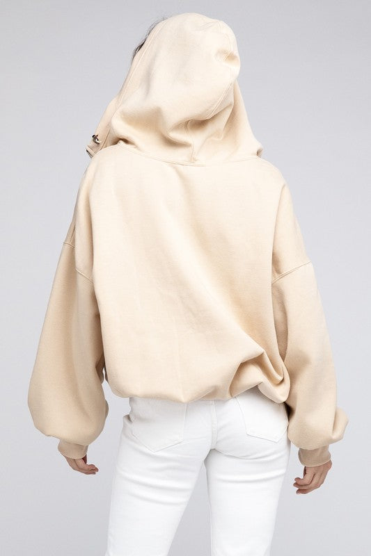 BIBI Stitch Detailed Elastic Hem Hoodie Sweatshirt