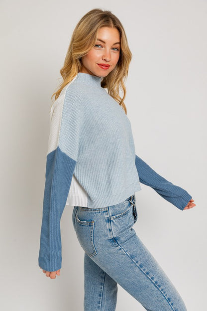 LE LIS Color Block Oversize Sweater