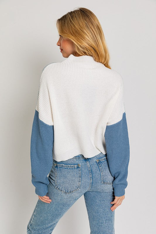 LE LIS Color Block Oversize Sweater