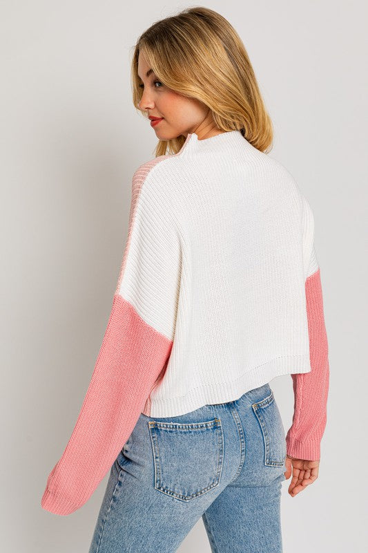 LE LIS Color Block Oversize Sweater