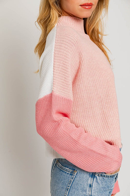 LE LIS Color Block Oversize Sweater