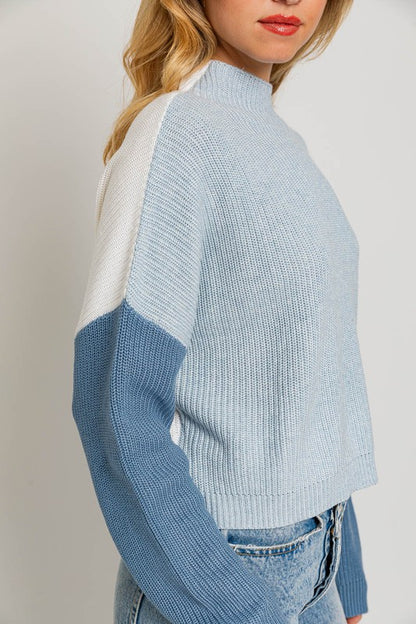 LE LIS Color Block Oversize Sweater