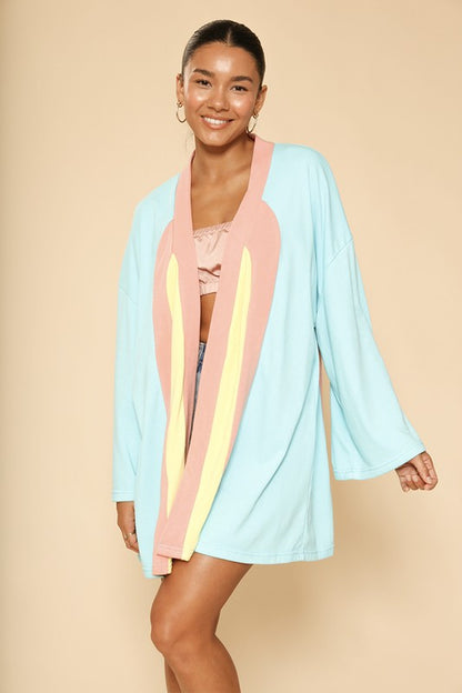 MISS SPARKLING Retro arch Terry Cloth Novelty Robe Cardigan