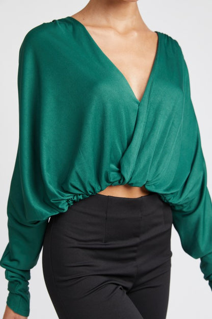 EMORY PARK Dolman twist-front Top