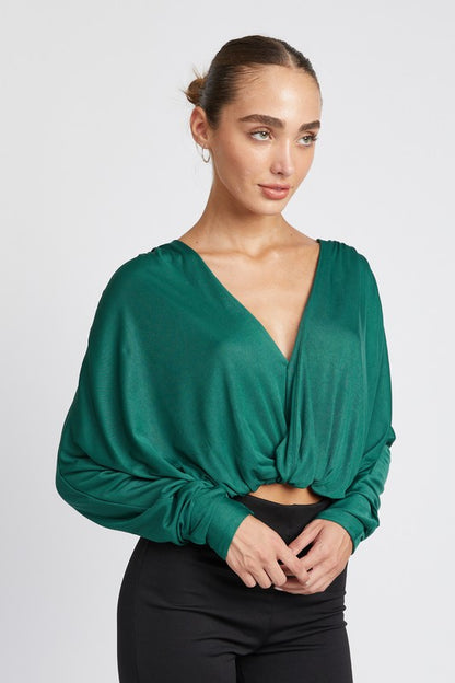 EMORY PARK Dolman twist-front Top