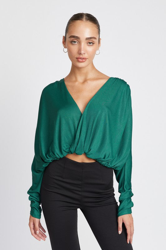 EMORY PARK Dolman twist-front Top