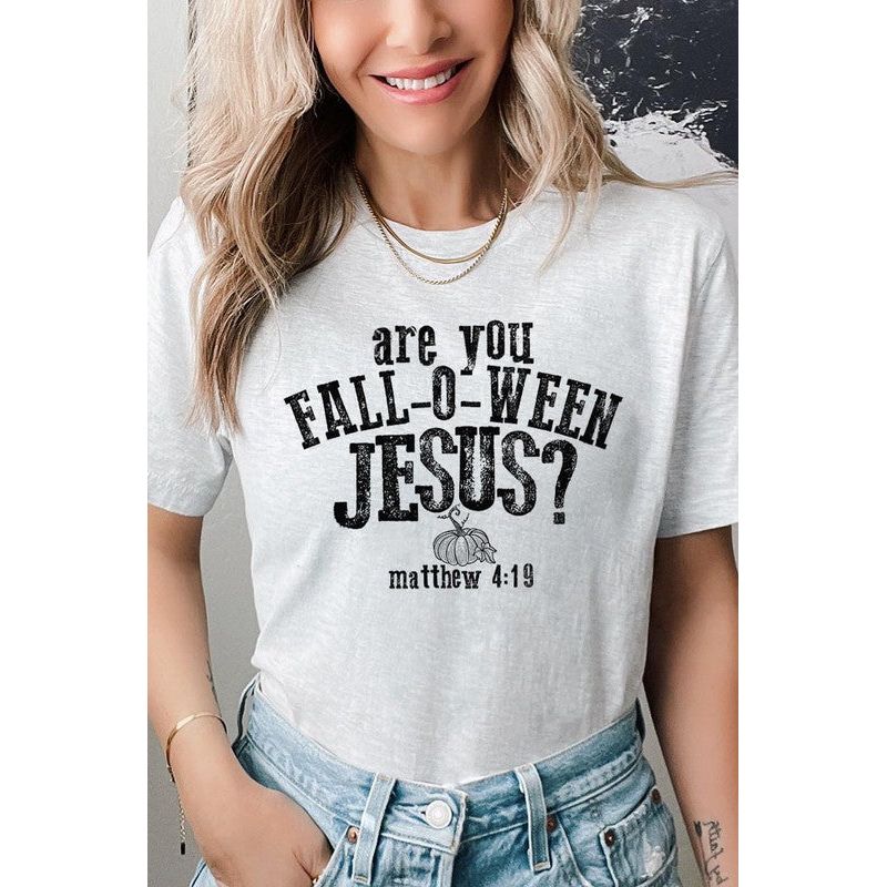 COLOR BEAR " Are you Fall-O-Ween Jesus" Christian Halloween Graphic Shirt