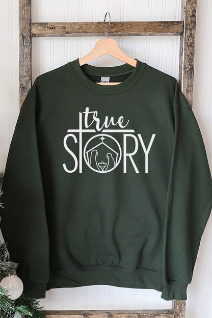 CALI Christmas "True Story" Nativity Sweatshirt