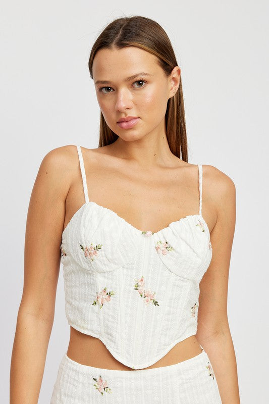 EMORY PARK Hanky Hem Corset Top