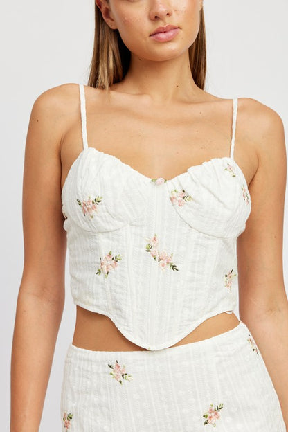 EMORY PARK Hanky Hem Corset Top