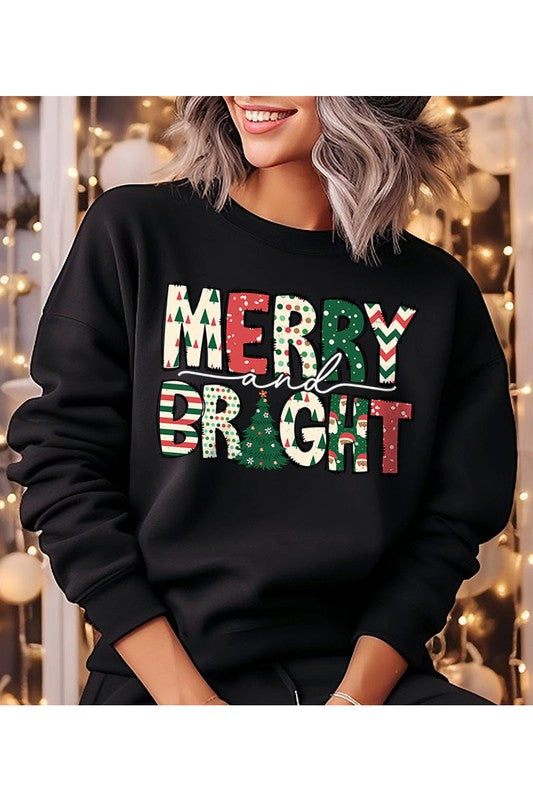 COLOR BEAR Merry & Bright UNISEX Christmas Sweatshirt