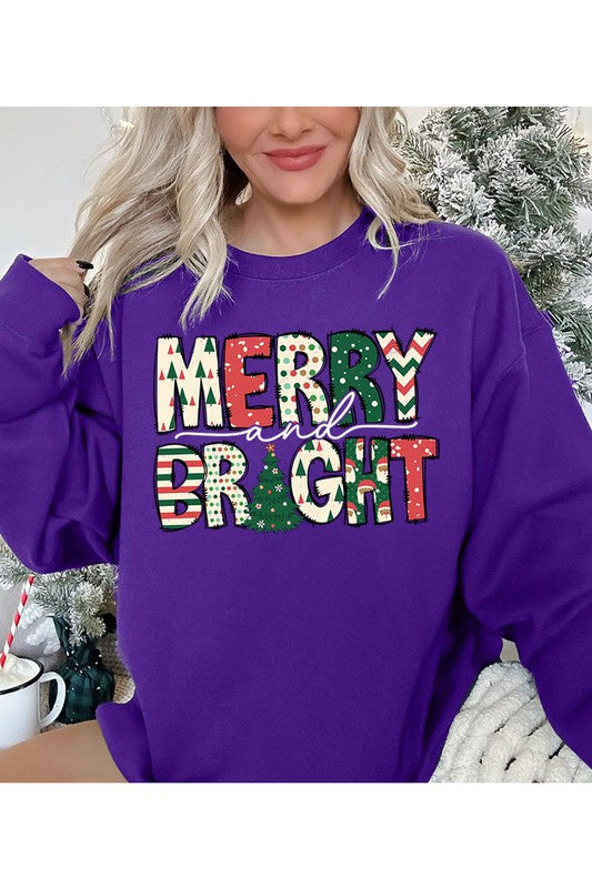 COLOR BEAR Merry & Bright UNISEX Christmas Sweatshirt