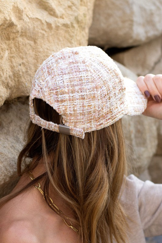 AILI'S CORNER Tweed Sparkle Ball Cap