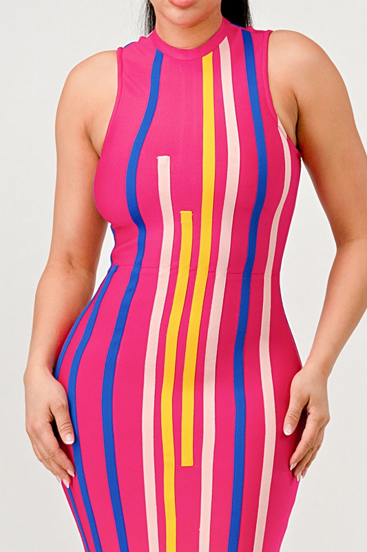 ATHINA Sunset Boulevard Maxi Bodycon Dress