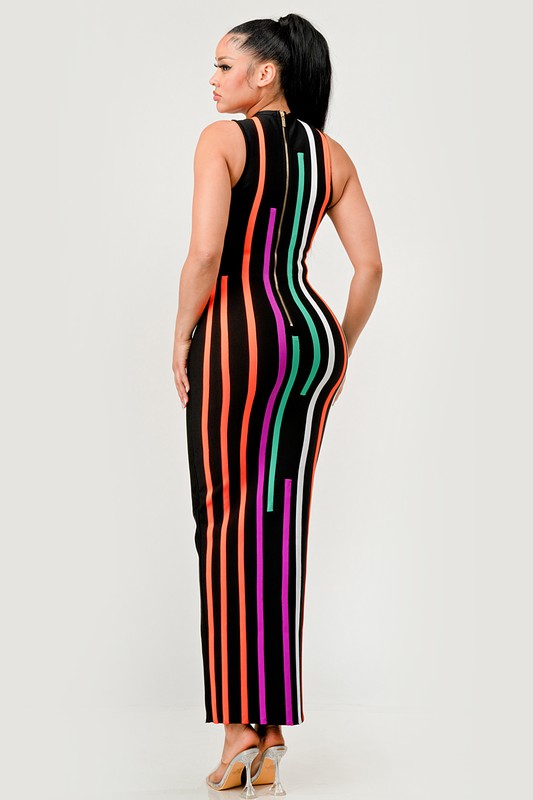 ATHINA Sunset Boulevard Maxi Bodycon Dress