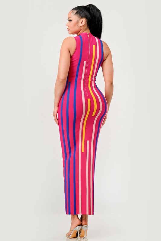 ATHINA Sunset Boulevard Maxi Bodycon Dress