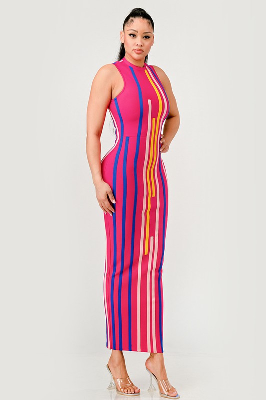 ATHINA Sunset Boulevard Maxi Bodycon Dress