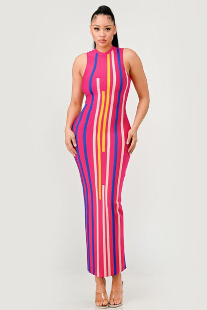 ATHINA Sunset Boulevard Maxi Bodycon Dress