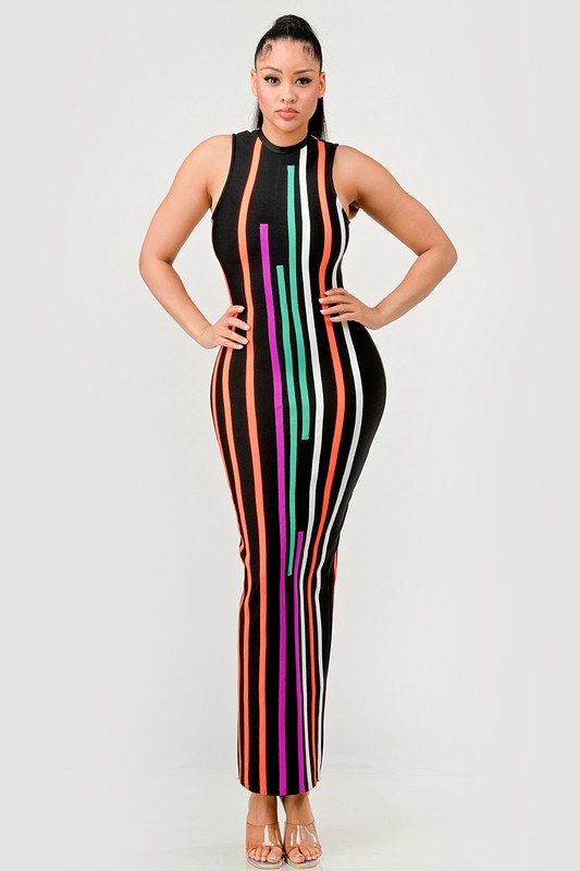 ATHINA Sunset Boulevard Maxi Bodycon Dress