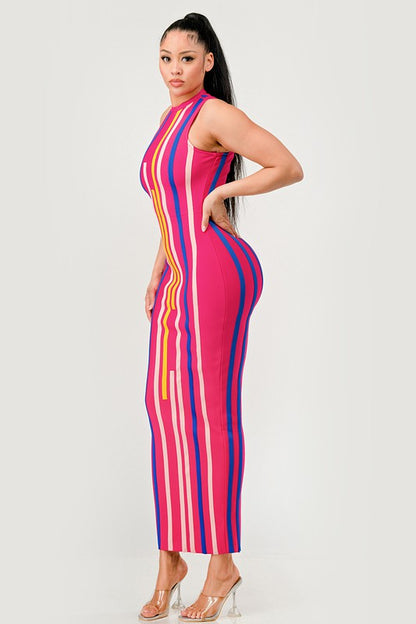 ATHINA Sunset Boulevard Maxi Bodycon Dress