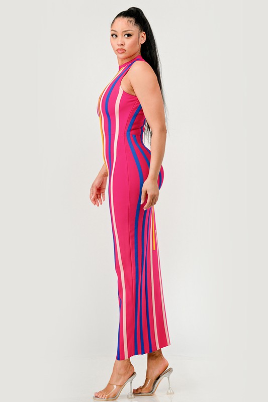 ATHINA Sunset Boulevard Maxi Bodycon Dress