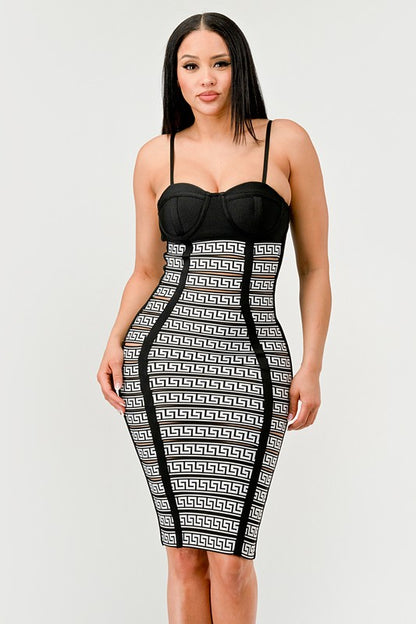 Maze Enigma Bodycon Dress