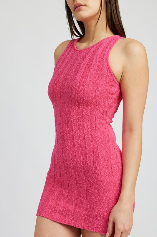 EMORY PARK Casual Mini Knit Fitted Dress