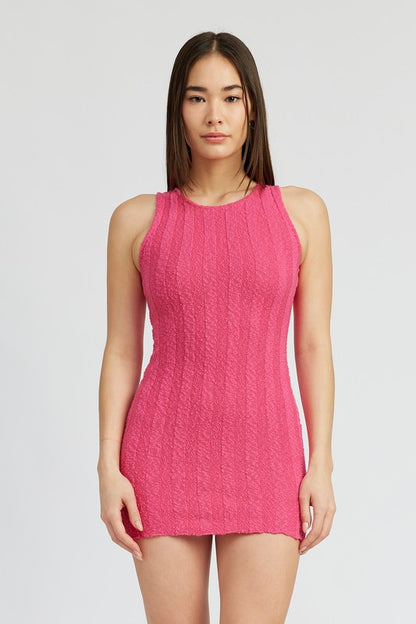 EMORY PARK Casual Mini Knit Fitted Dress