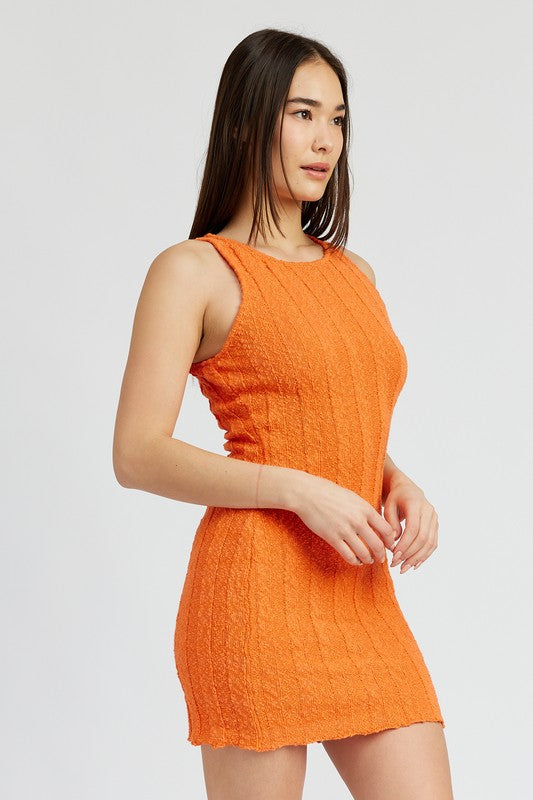 EMORY PARK Casual Mini Knit Fitted Dress