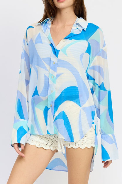 PRINTED OVERSIZED SHIRT