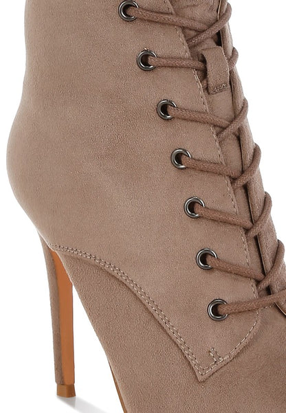 RAG & Co. Agmati Lace Up Stiletto Boots