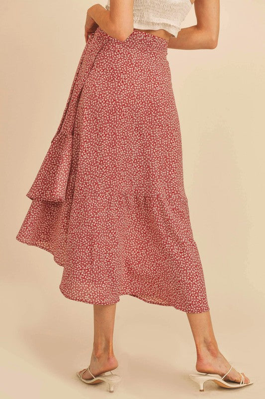 AEMI & Co. Flirty Printed Flare Cara Skirt