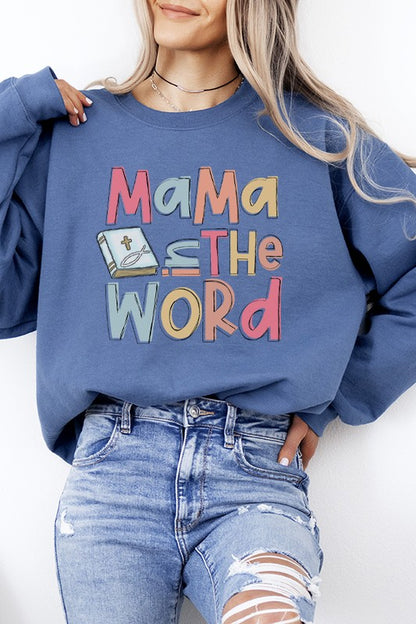 CALI "Mama in the Word" Christian Graphic Sweatshirt