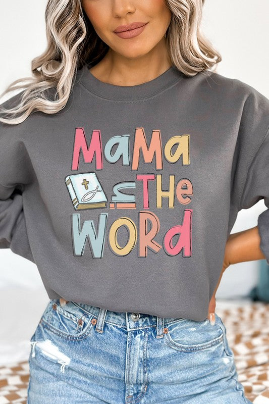 CALI "Mama in the Word" Christian Graphic Sweatshirt