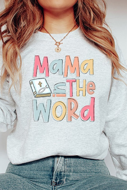 CALI "Mama in the Word" Christian Graphic Sweatshirt